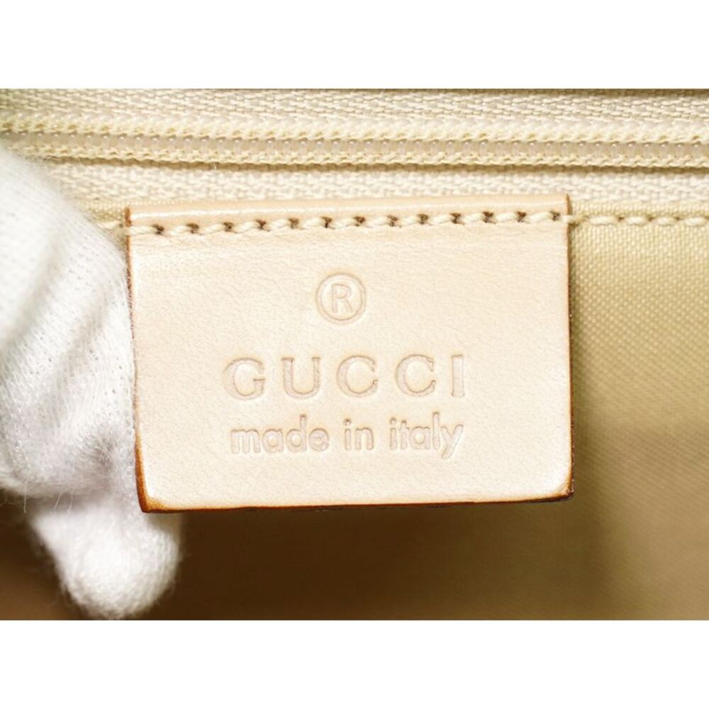 Gucci Jackie 1961 Tote Gg Denim And Leather Pink Canvas Handbag - Picture 14 of 15